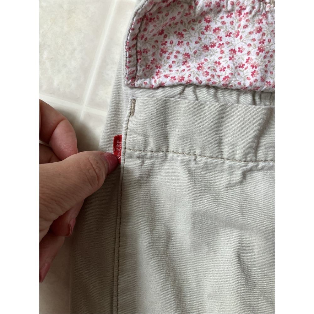 Levi's Red Tab Twills Low Slouch Cargo Capri Pants Tan Utility Y2K  Vintage 90's - Picture 5 of 8